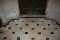 Marble floors before restoration